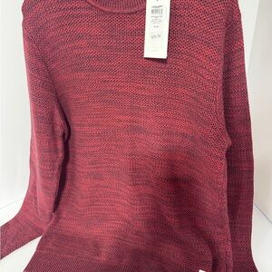 Jack & Jones Men's maroon  Crewneck Sweater large NWT